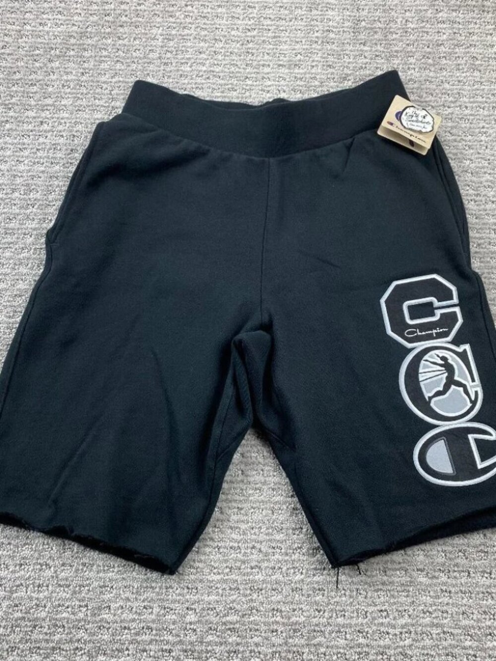 NEW Champion Sweat Shorts Men Small S Black Reverse Weave Cut Off New With Tags